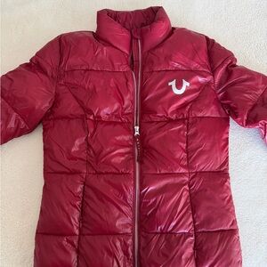 True Religion Red Puffer Jacket